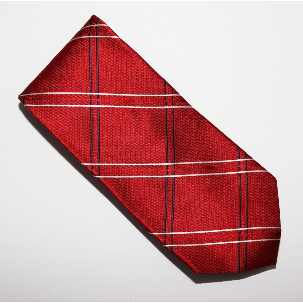 Tommy Hilfiger Men's 100% Silk Made In USA Striped Tie Necktie